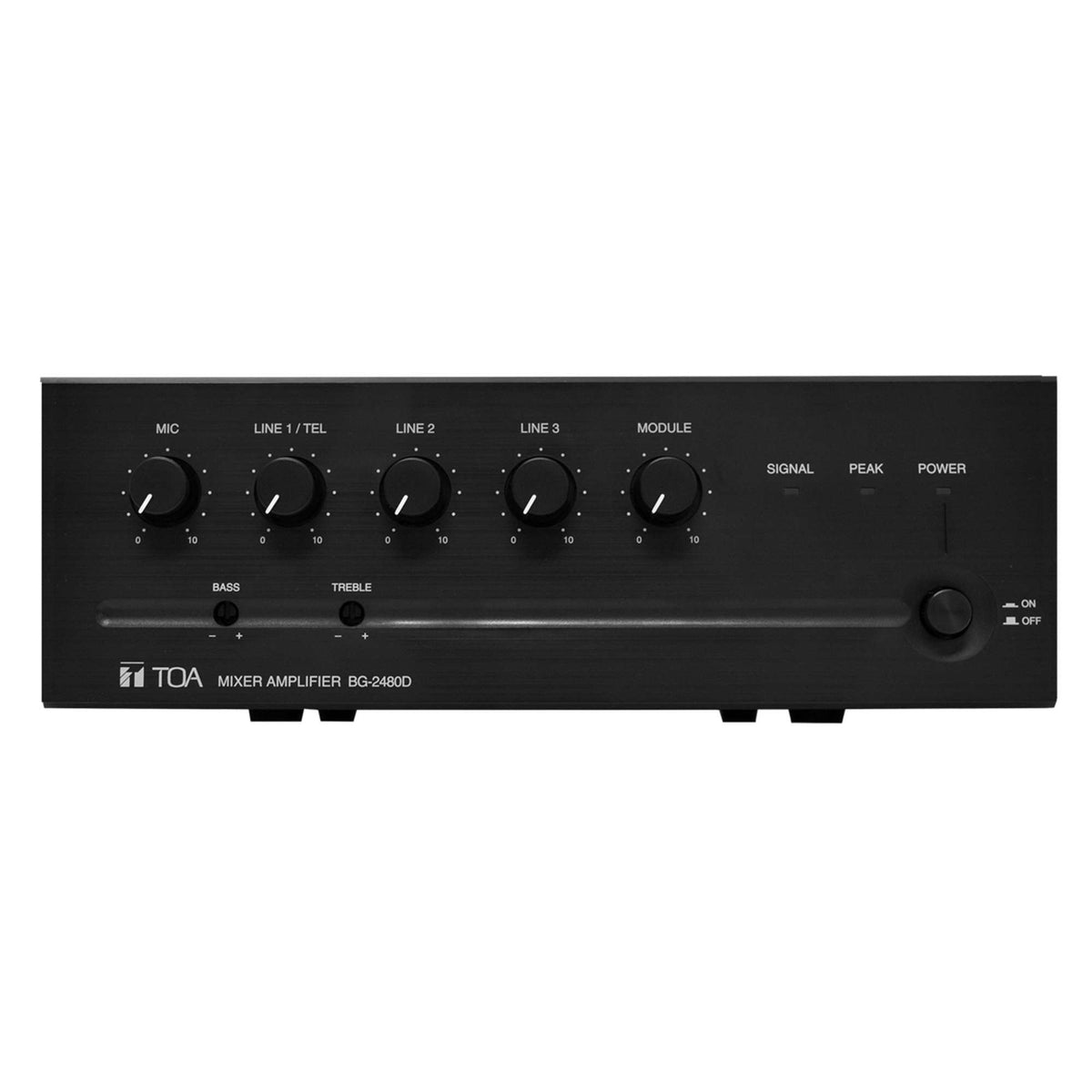 TOA BG-2480D-AM 480W 5-Input Class D Mixer Amplifier 2U