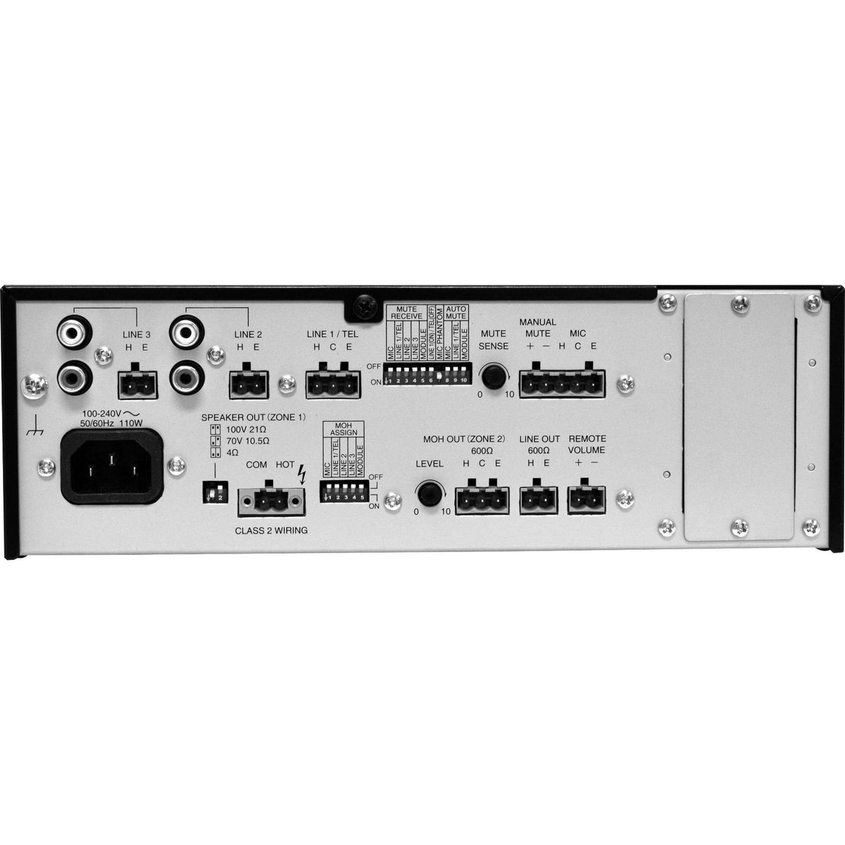 TOA BG-2480D-AM 480W 5-Input Class D Mixer Amplifier 2U