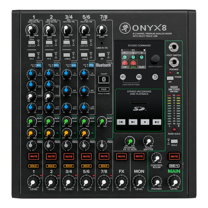 Mackie ONYX8 8-Channel Analog Mixer with Mulititrack USB top