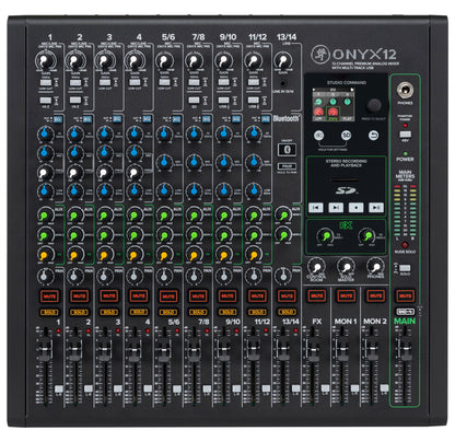 Mackie ONYX12 12-Channel Analog Mixer with Multitrack USB top