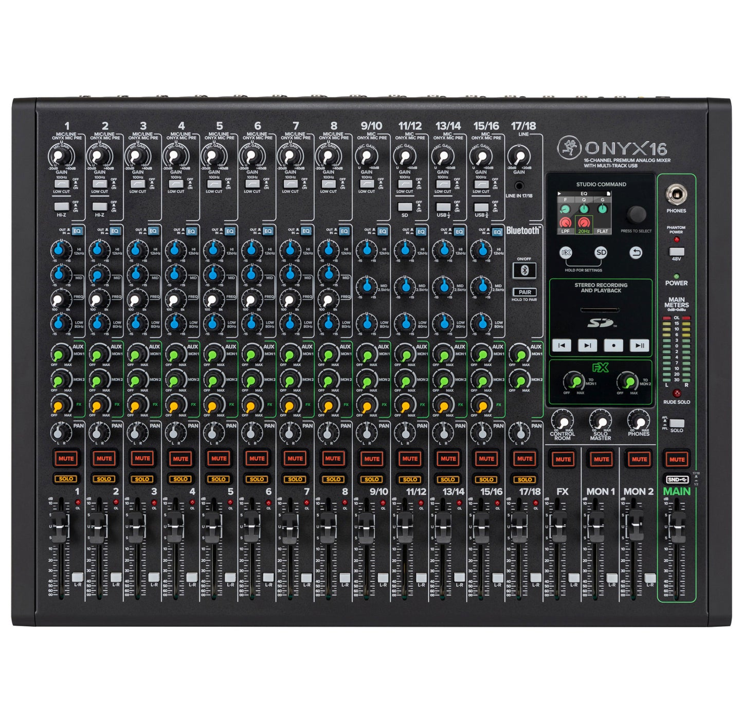 Mackie ONYX16 16-Channel Analog Mixer with Multitrack USB top