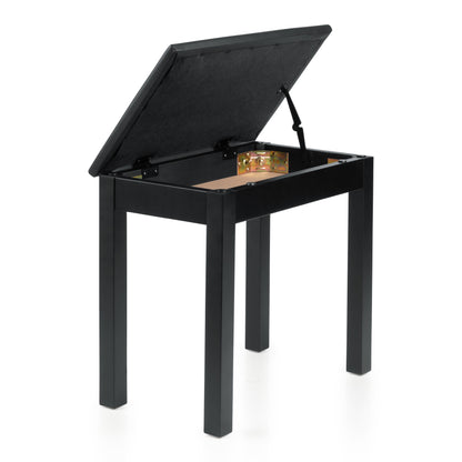 Gator GFW-KEYBENCH-WDBKS Deluxe Wooden Piano Bench | Black