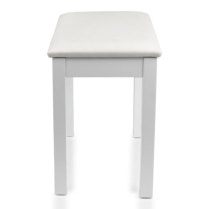 Gator GFW-KEYBENCH-WDWH Traditional Wooden Piano Bench | White