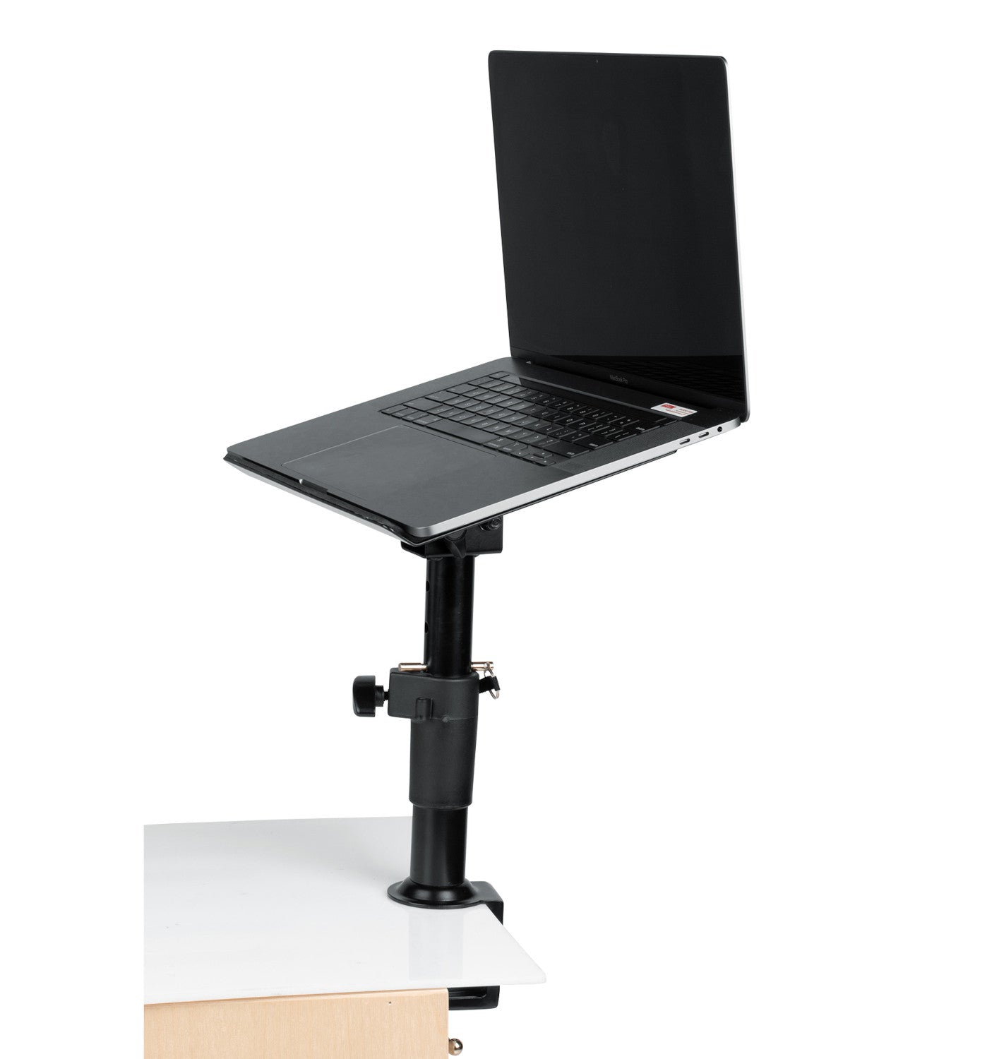 Gator Frameworks GFWLAPTOP2500 Clampable Laptop & Accessory Stand with computer