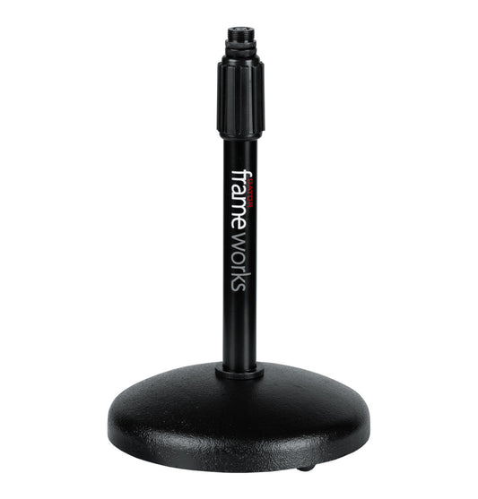 Gator Frameworks GFW-MIC-0501 Round Base Desktop Microphone Stand, shortened