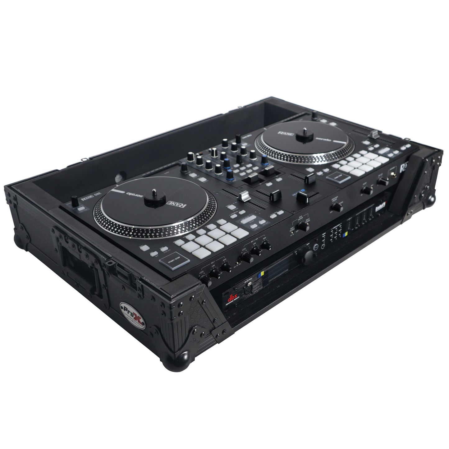 ProX Flight Case for Rane ONE DJ Controller With 1U Rack | Black on Black | Without Laptop Shelf