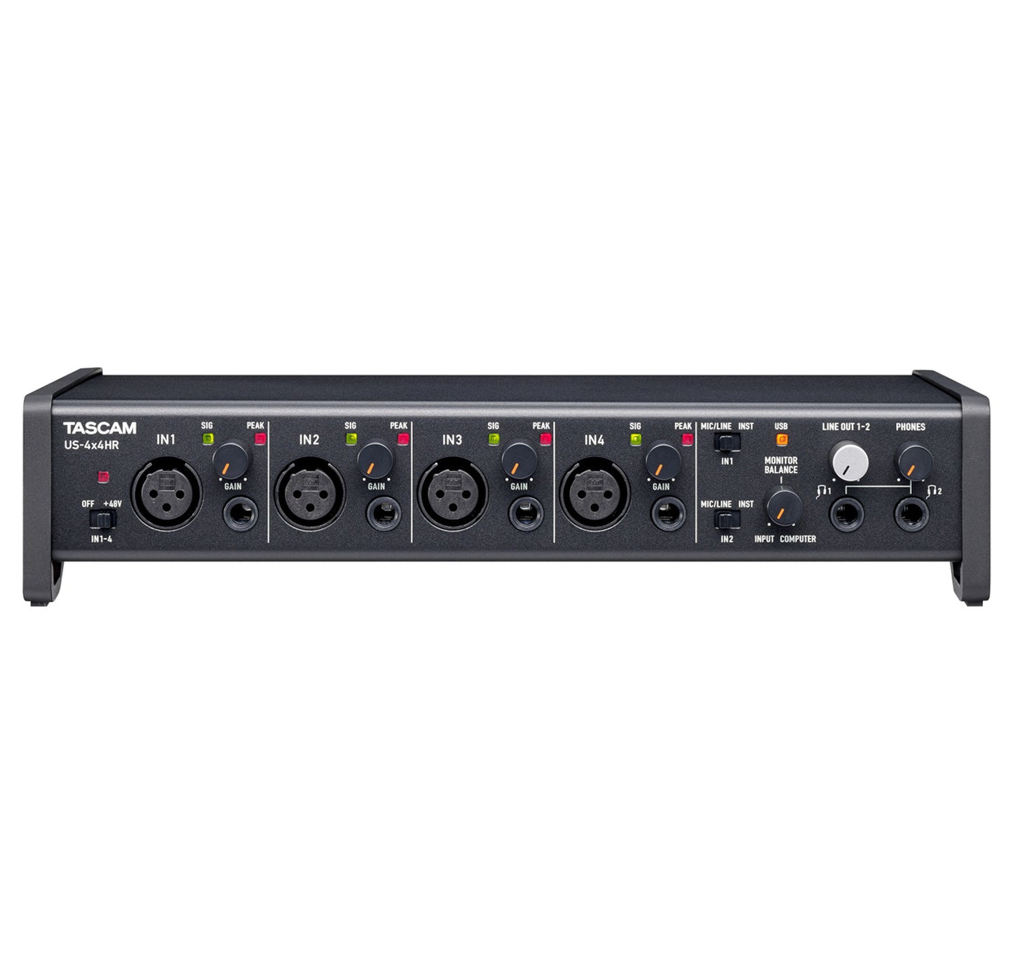Tascam US-4X4HR 4x4 USB Audio Interface front
