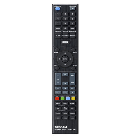 Tascam BD-MP4K Rackmount 4K UHD Blu-ray Player remote