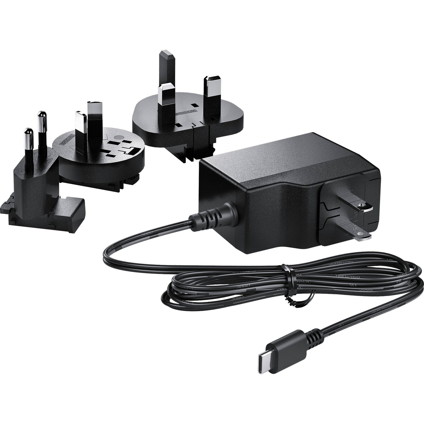 Blackmagic Design Micro Converters 5V10W USB-C power supply with coiled cable and international plug adapters