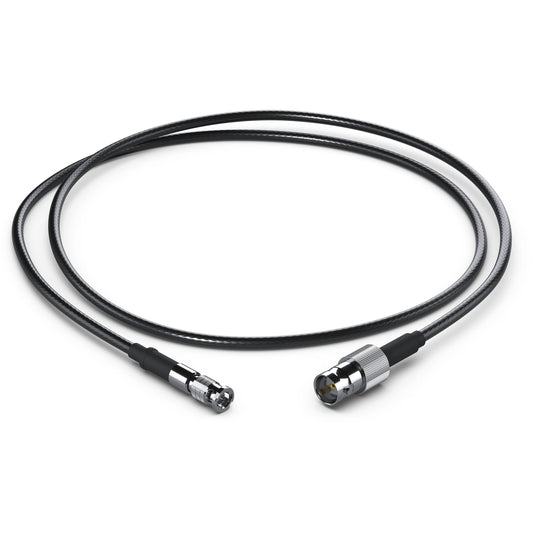 Blackmagic Design Micro BNC to BNC Female Cable coiled with both connector ends shown