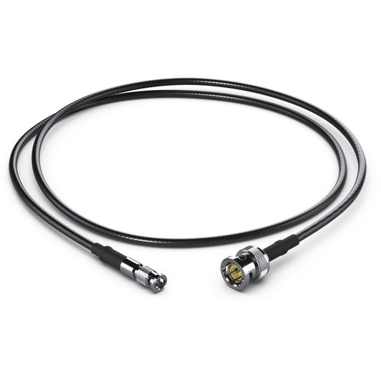 Blackmagic Design Micro BNC to BNC male cable coiled with both connector ends shown