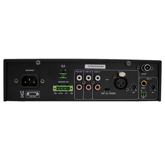 Alfatron Electronics 120W-UB 120W Compact Mixer Amplifier back