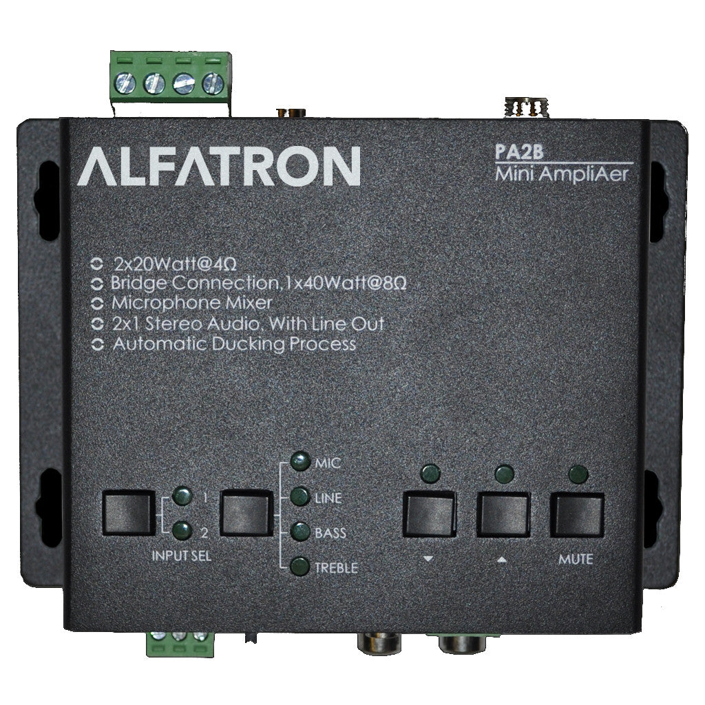 Alfatron Electronics PA2B 2 x 20W Low Impedance Mini Mixer Amplifier top