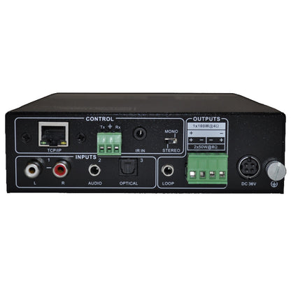 Alfatron Electronics PA100W 2 x 50W Low Impedance Mini Mixer Amplifier back