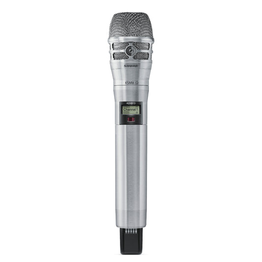 Shure ADX2FD/K8 Axient Digital Wireless Handheld Microphone Transmitter, Frequency: G57 (470-608 MHz) | Color: Nickel