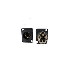 Ace Backstage C-15123 3-Pole Male XLR Panel Receptacle Gold Contacts