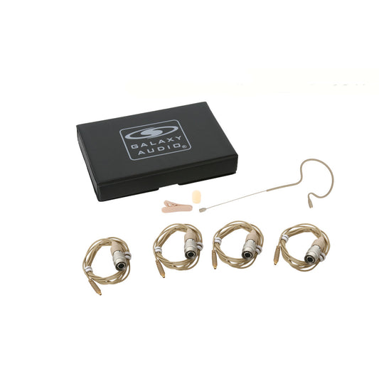 Galaxy Audio ESM4 Omni Earset Microphone with 4 Cables accessories