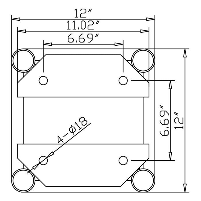 Global Truss 12-Inch End Plate Bolt Together Truss | 10ft