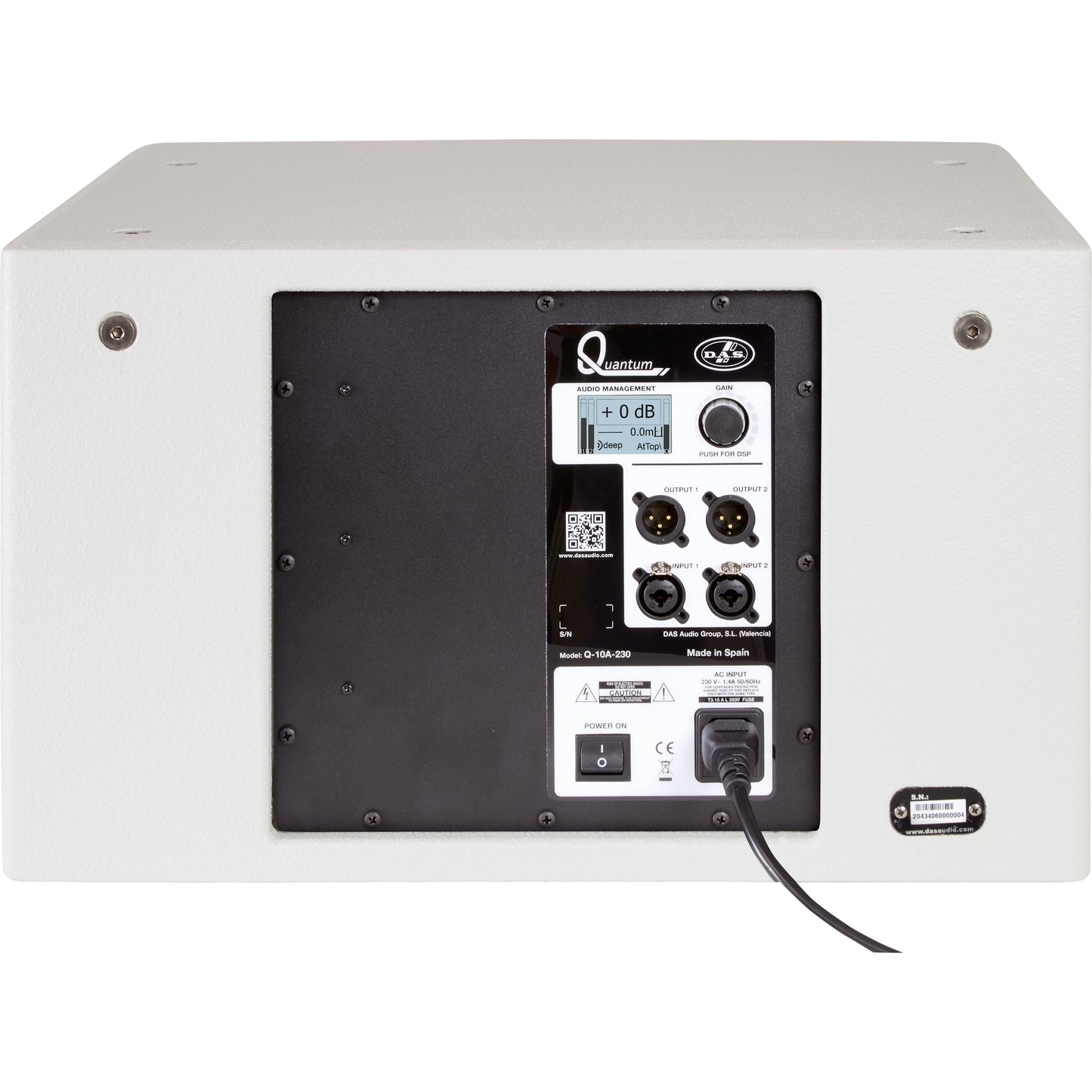 DAS Audio Q-10A Powered Subwoofer 10" Bass-Reflex | White