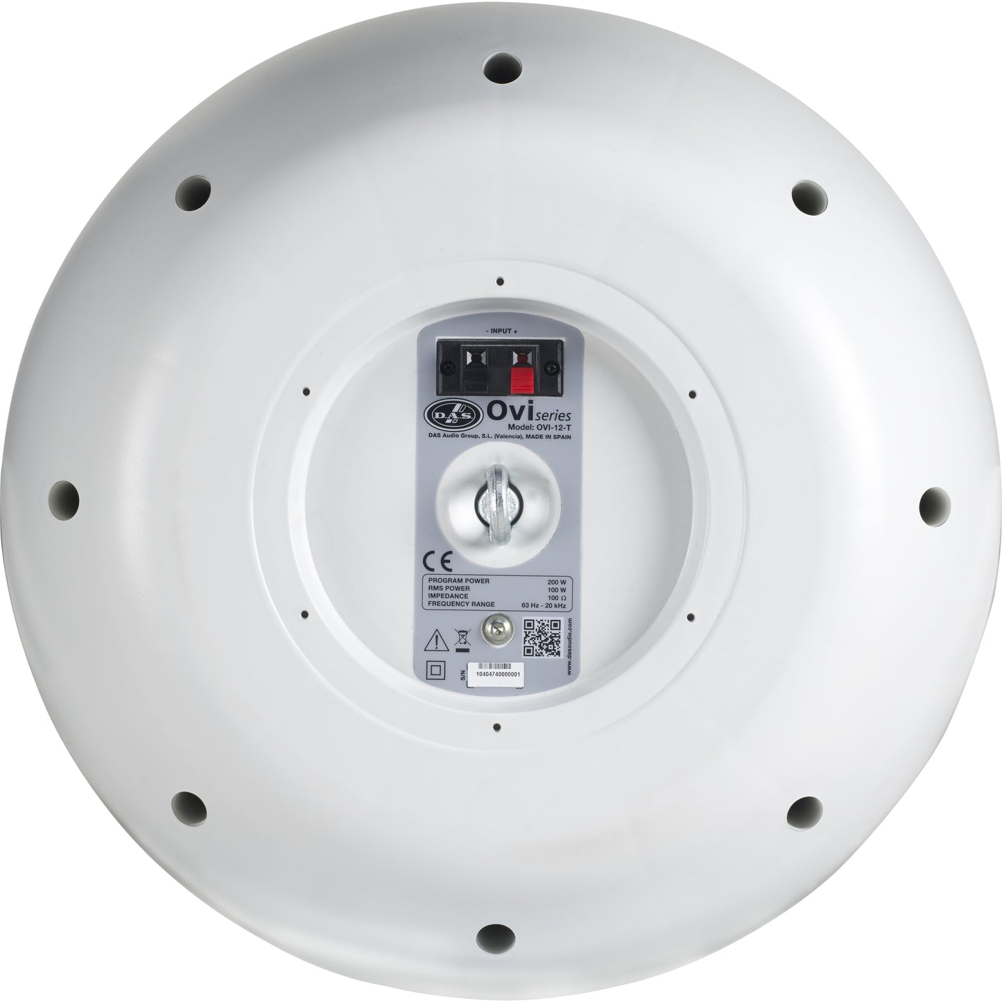 DAS Audio OVI-12 Coaxial Loudspeaker | 70V/100V Transformer | None | White