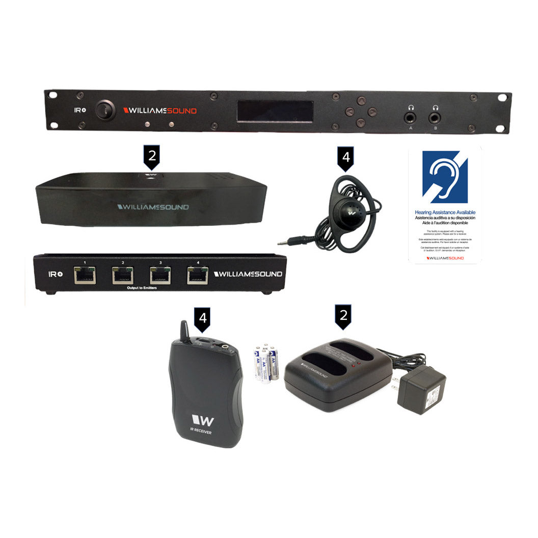 Williams AV IR SY21 D Large-Area Infrared Transmitter System with Dante