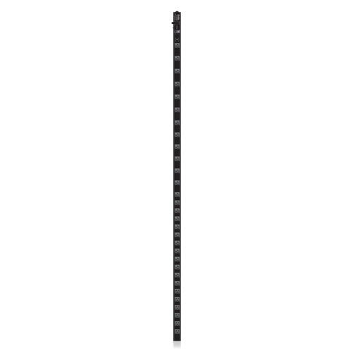 AtlasIED AP-7230-15S vertical power strip shown full length with outlets running down the black chassis