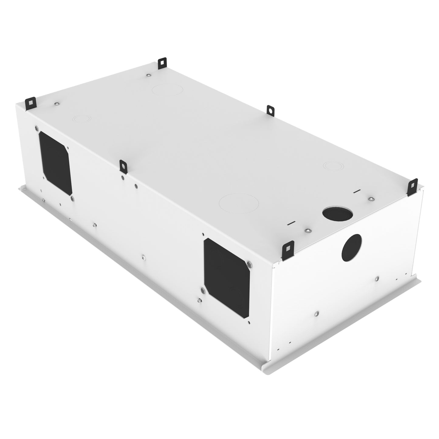 AtlasIED CR212 Ceiling-Mount Rack 2RU Half-Width AmbiTILT Plenum Cabinet | With PowerAWAKE | Without Projector Pole Adapter