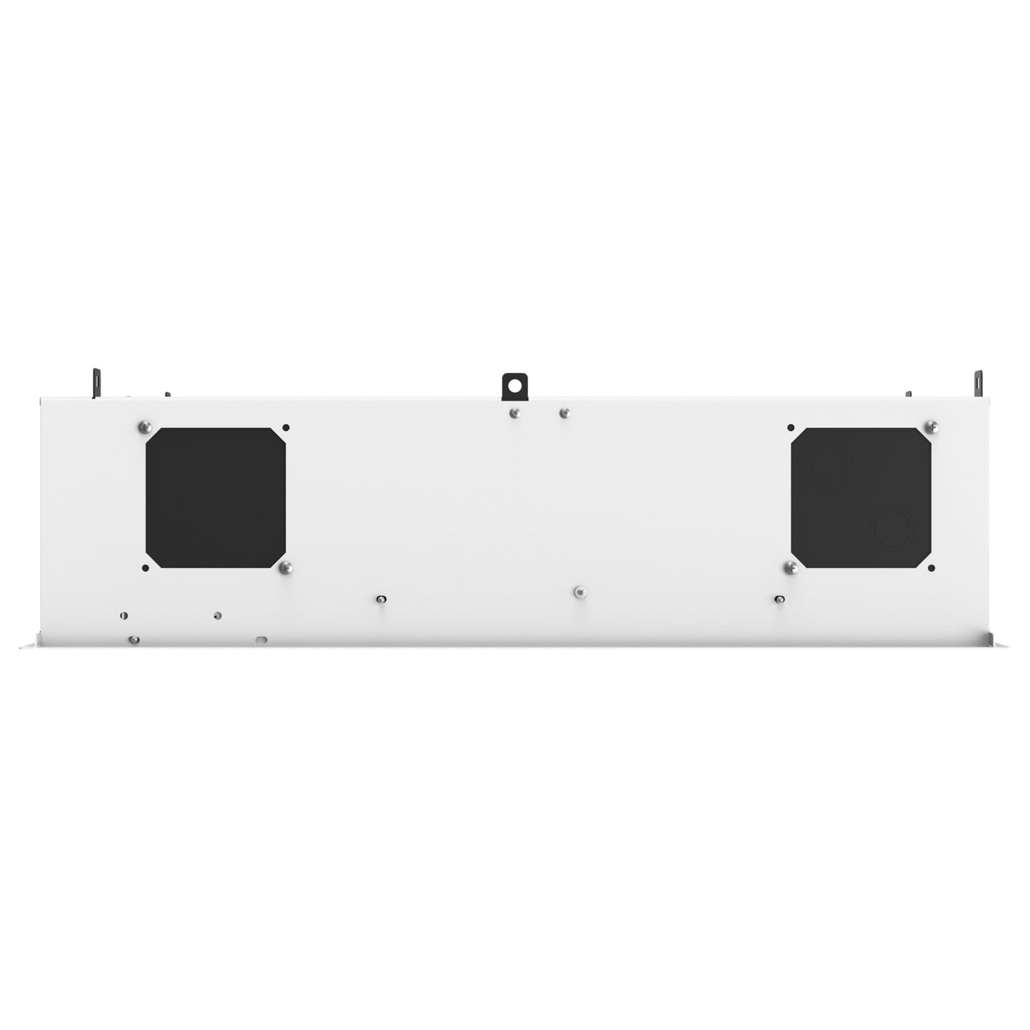 AtlasIED CR212 Ceiling-Mount Rack 2RU Half-Width AmbiTILT Plenum Cabinet | Without PowerAWAKE | With Projector Pole Adapter
