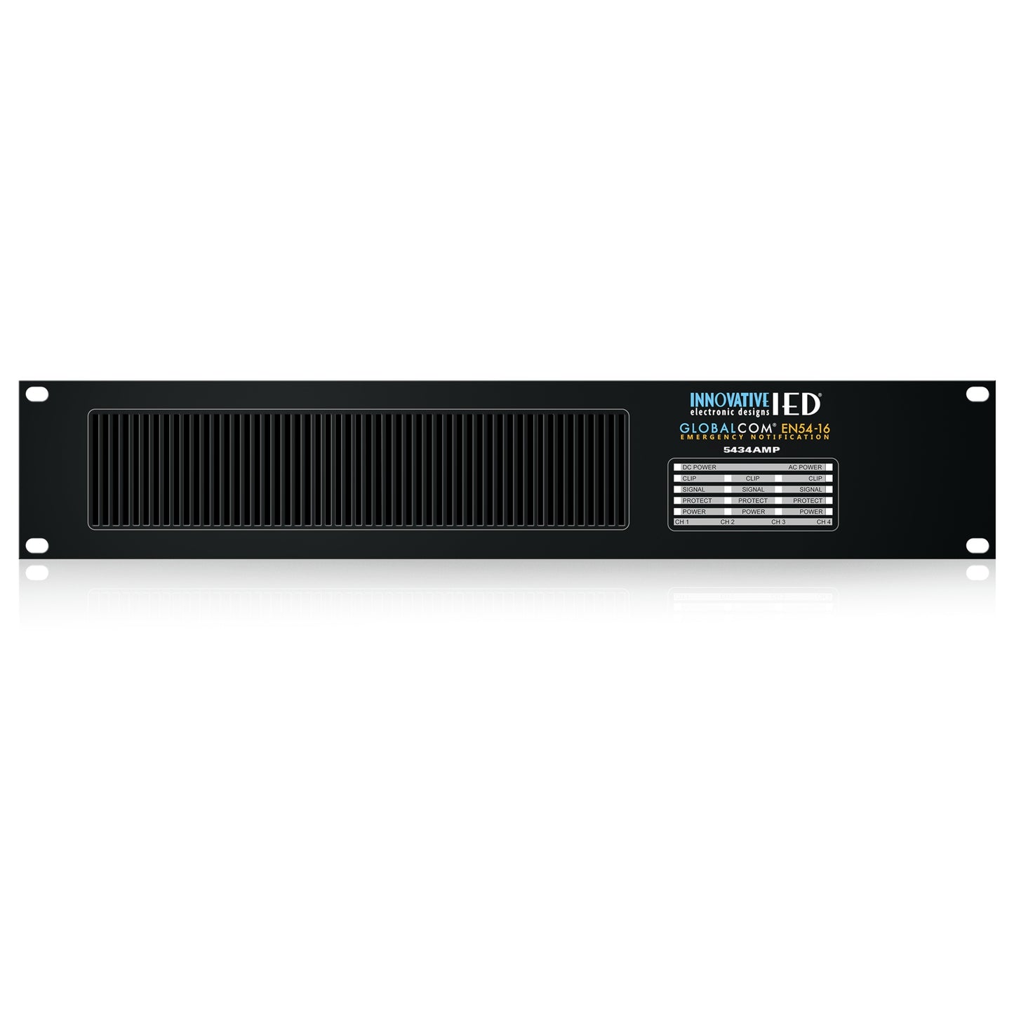 AtlasIED GLOBALCOM EN54-16 Power Amplifier Class D 2U Rack | 300W x 4-Channel