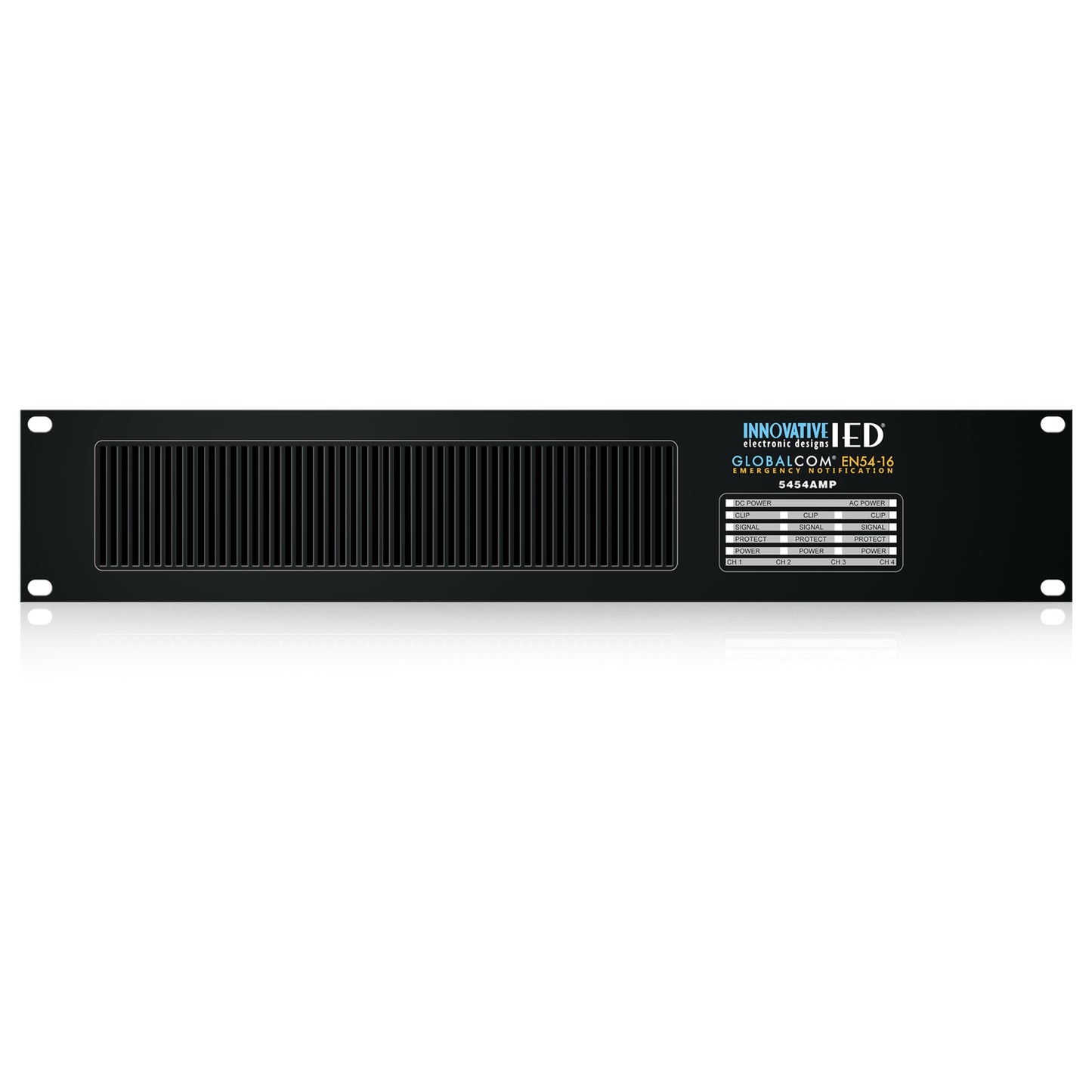 AtlasIED GLOBALCOM EN54-16 Power Amplifier Class D 2U Rack | 500W x 4-Channel