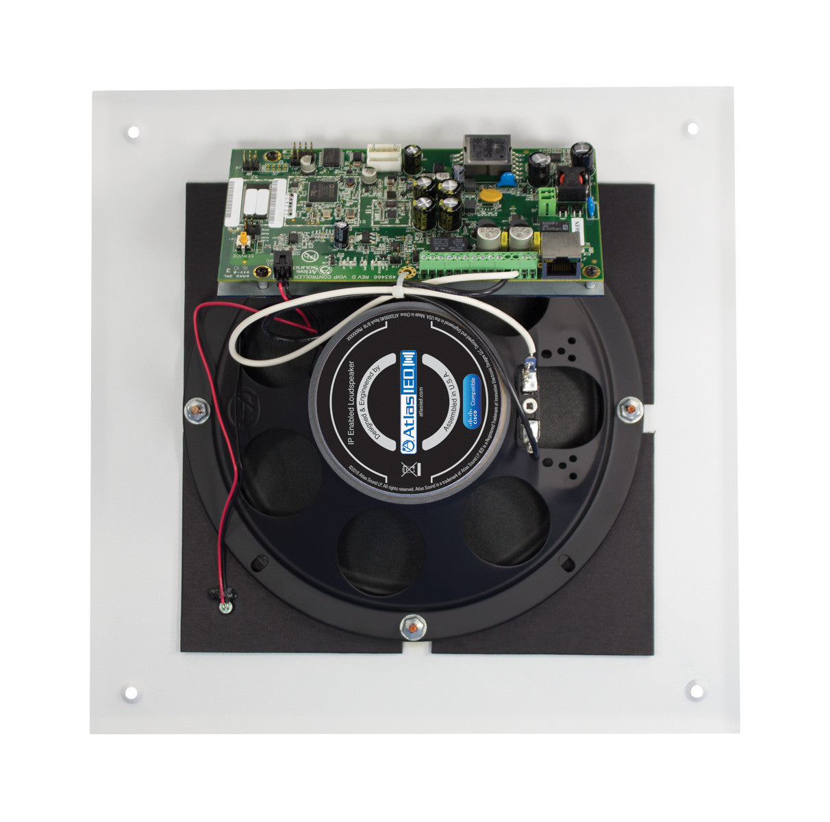 AtlasIED IP-8SM In-Wall/In-Ceiling PoE+ IP Speaker System back