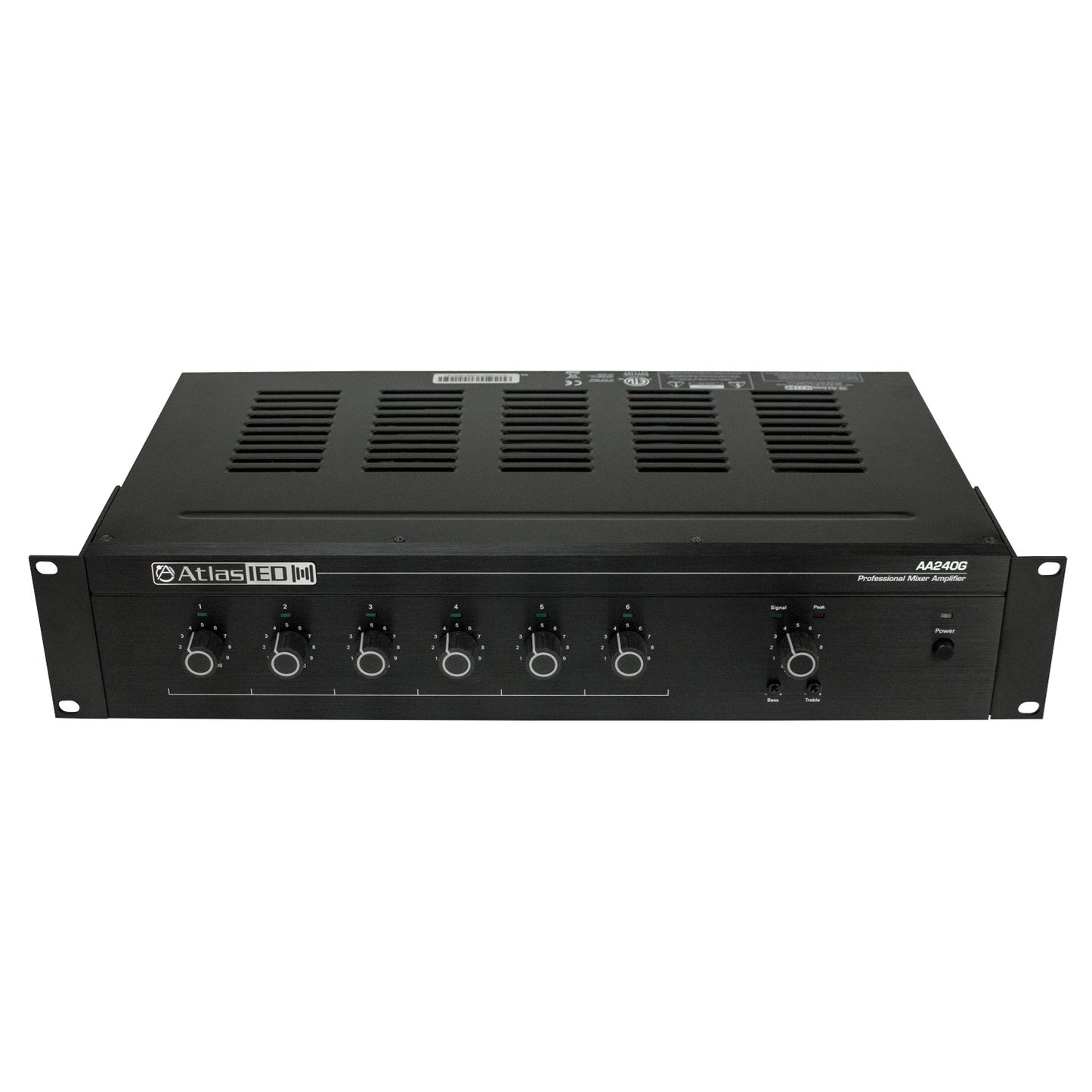 AtlasIED AA240G 6-Input 240W Mixer Amplifier top