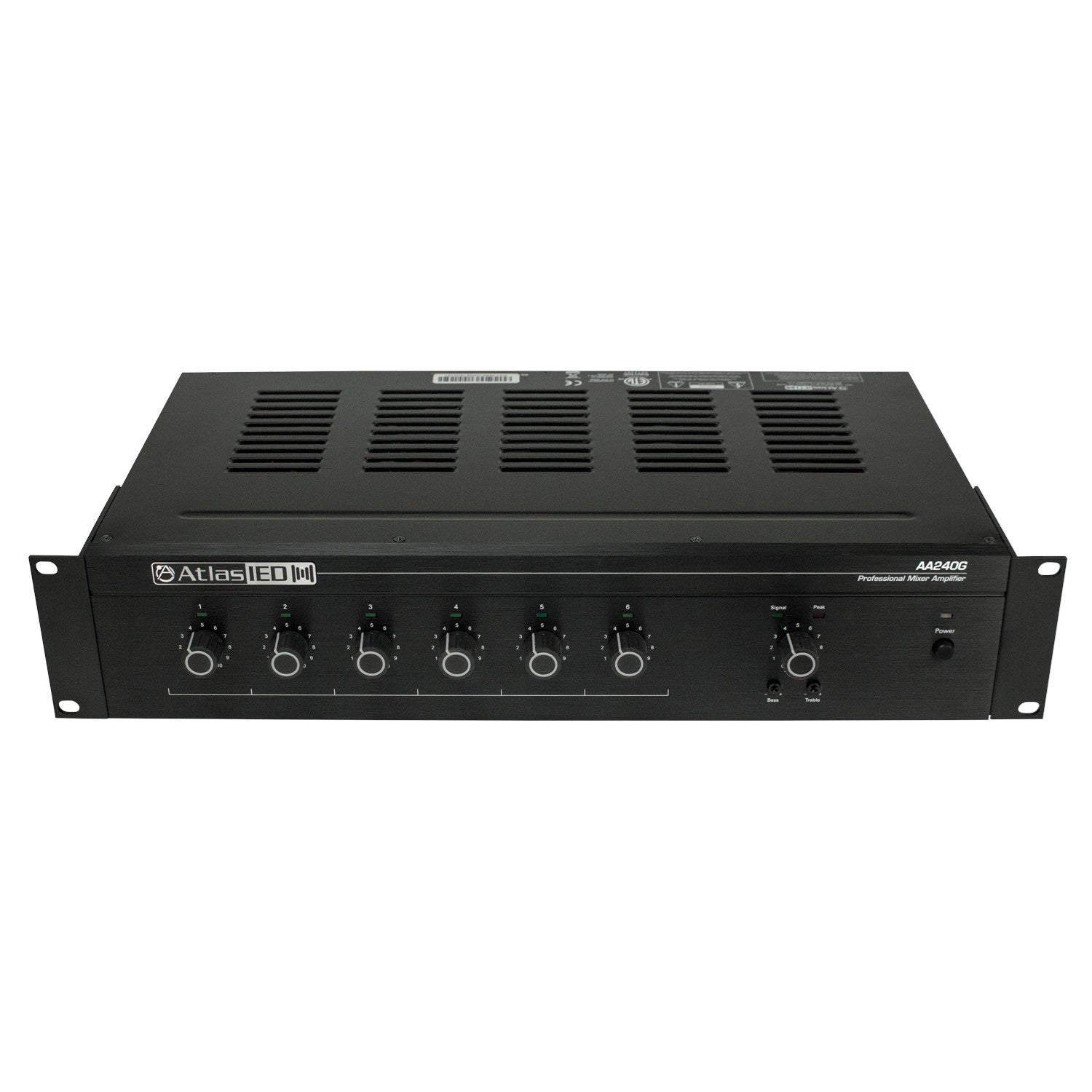 AtlasIED AA240G 6-Input 240W Mixer Amplifier top