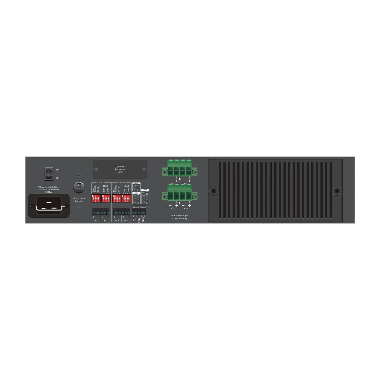 AtlasIED HPA2604 Four-Channel 2600-Watt Commercial Amplifier