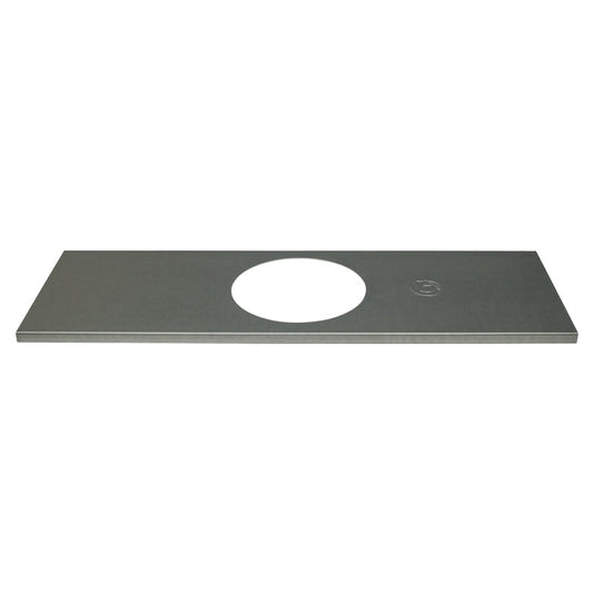 AtlasIED SHS-TB ceiling bridge shown edge-on, highlighting flat steel plate and formed side flange