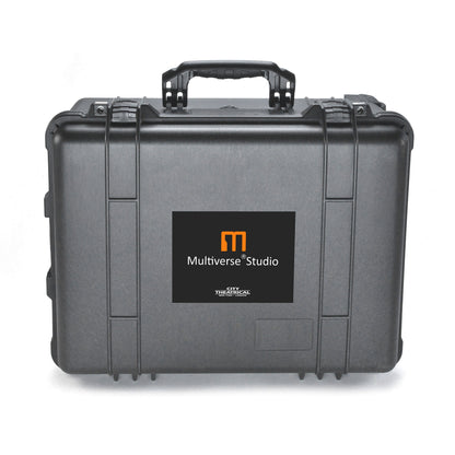 Multiverse Studio Kit 5938 closed case front view with Multiverse Studio badge, twin latches and top handle, City Theatrical