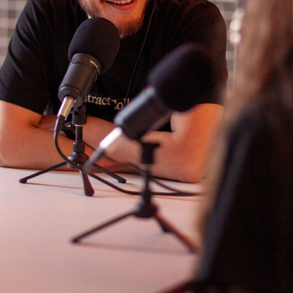 Zoom TPS-4 Tabletop Tripod Microphone Stand lifestyle