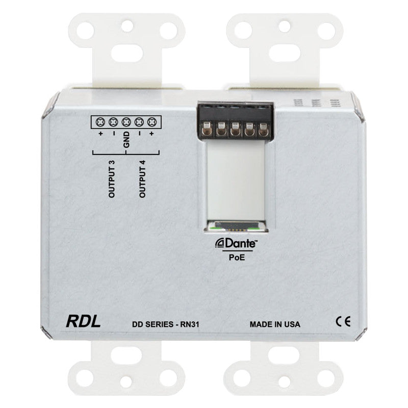 RDL DD-RN31 Bi-Directional Mic/Line Dante Interface back