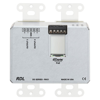 RDL DD-RN31 Bi-Directional Mic/Line Dante Interface back
