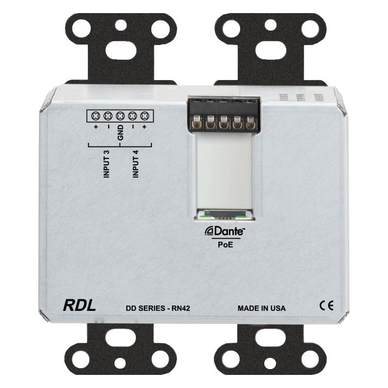 RDL DD-RN42 Bi-Directional Mic/Line Dante Interface back