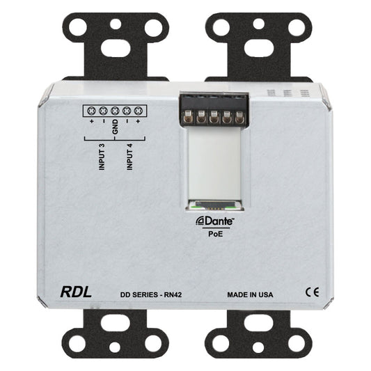 RDL DD-RN42 Bi-Directional Mic/Line Dante Interface back
