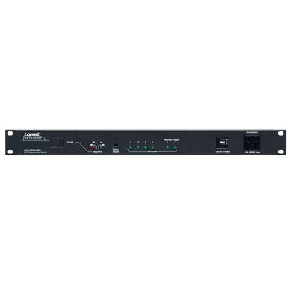 Lowell Rackmount Power Distribution Unit 1U AC Power Strip | 9 Outlets | 20A | 6-Step Sequencer, Remote Control