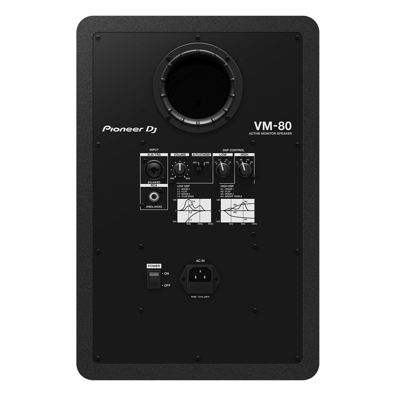 Pioneer DJ VM-80 8'' 120W Powered Studio Monitor back