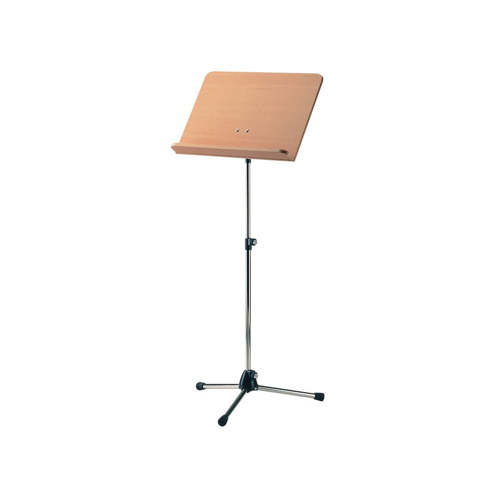 K&M 118/1 Orchestra Music Stand, Black Stand & Wooden Desk