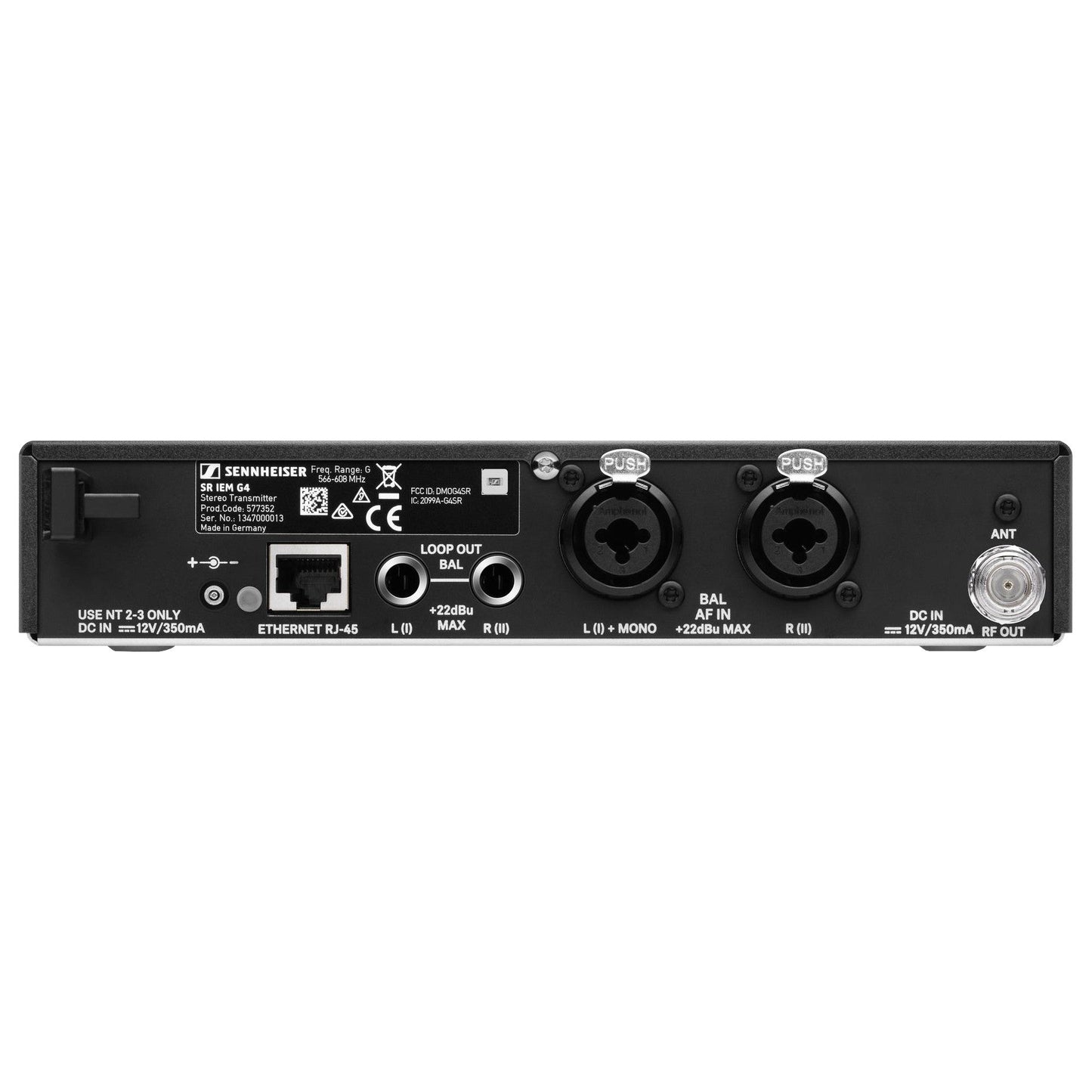 Sennheiser SR IEM G4 In-Ear Monitor Transmitter back
