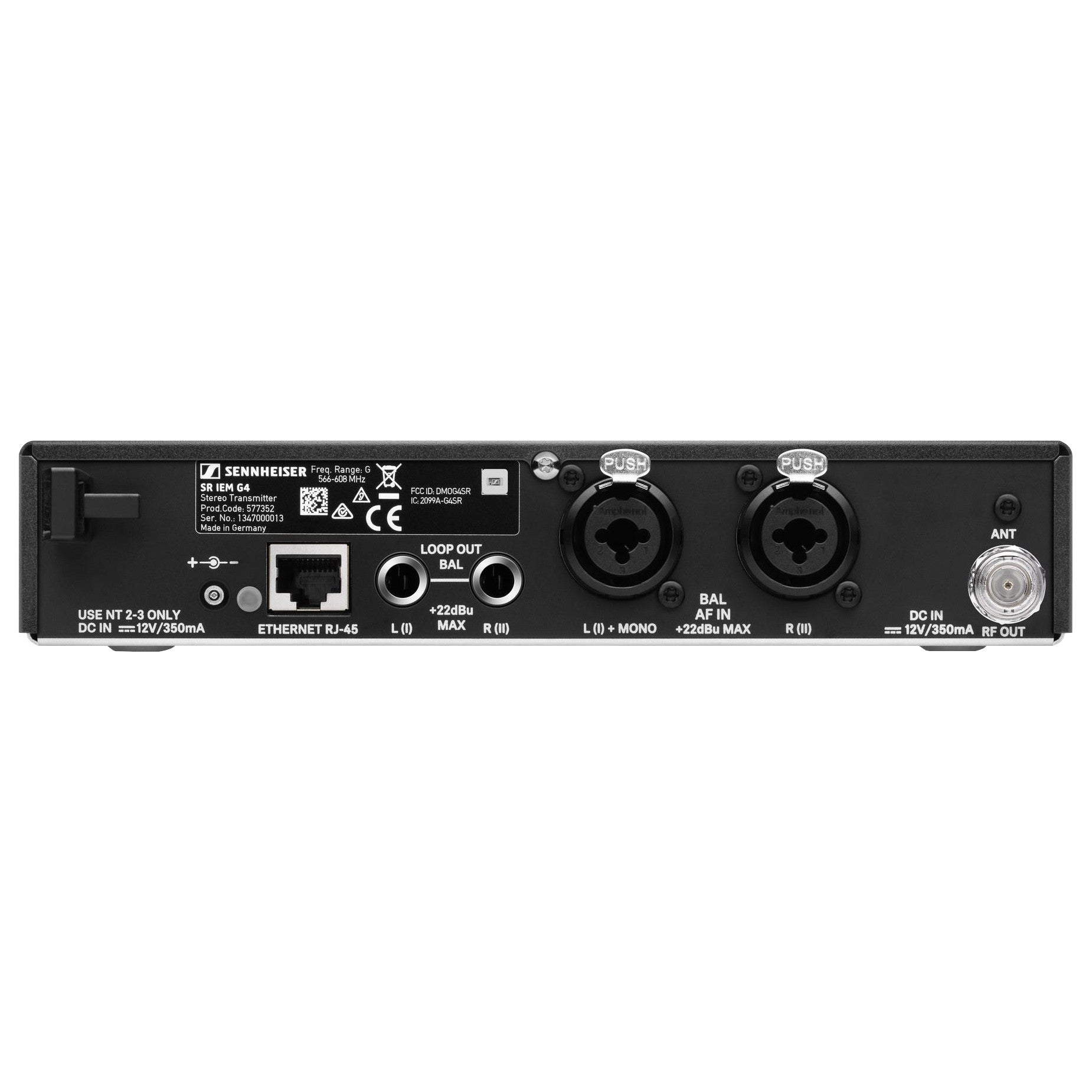Sennheiser SR IEM G4 In-Ear Monitor Transmitter back