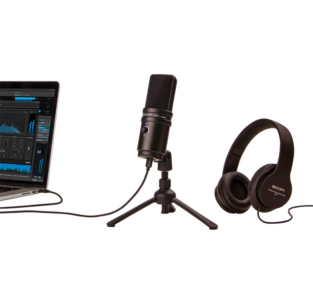Zoom ZUM-2 Podcast USB Microphone Bundle in use