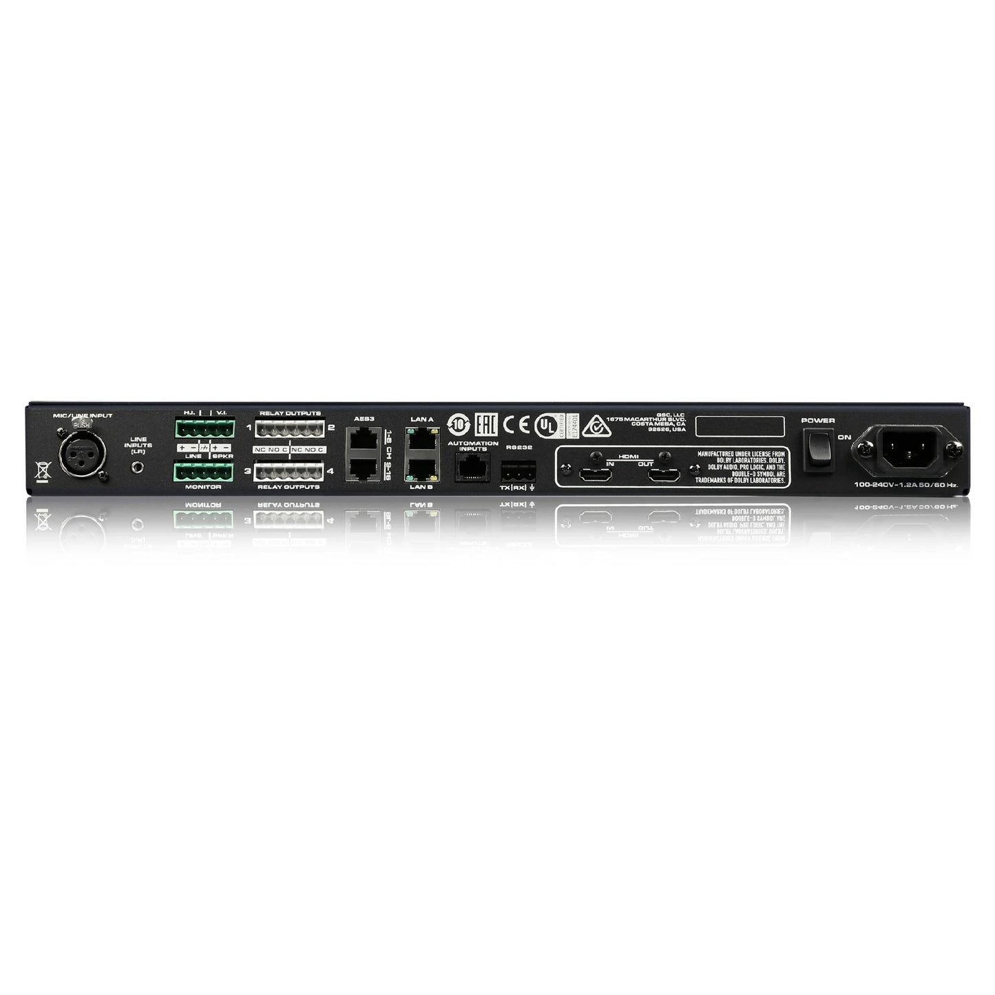 Q-SYS Q-SYS Digital Cinema I/O Interface 1RU Q-LAN Audio I/O | With HDMI