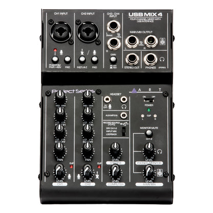 ART USBMix4 4-Channel Mixer / USB Audio Interface top