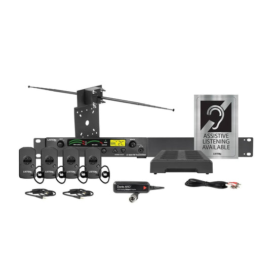 Listen Technologies iDSP Advanced Stationary RF System For ADA Compliance Level III | 216 MHz | Dante